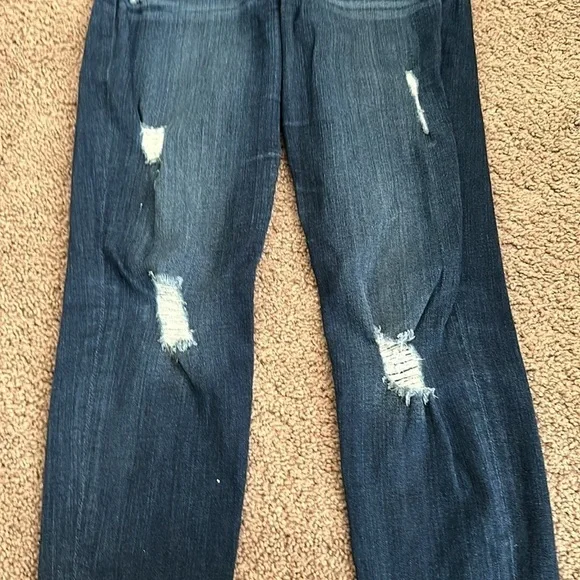 7 for all mankind josephina skinny boyfriend dark wash distressed jeans size 25 - Picture 4 of 14